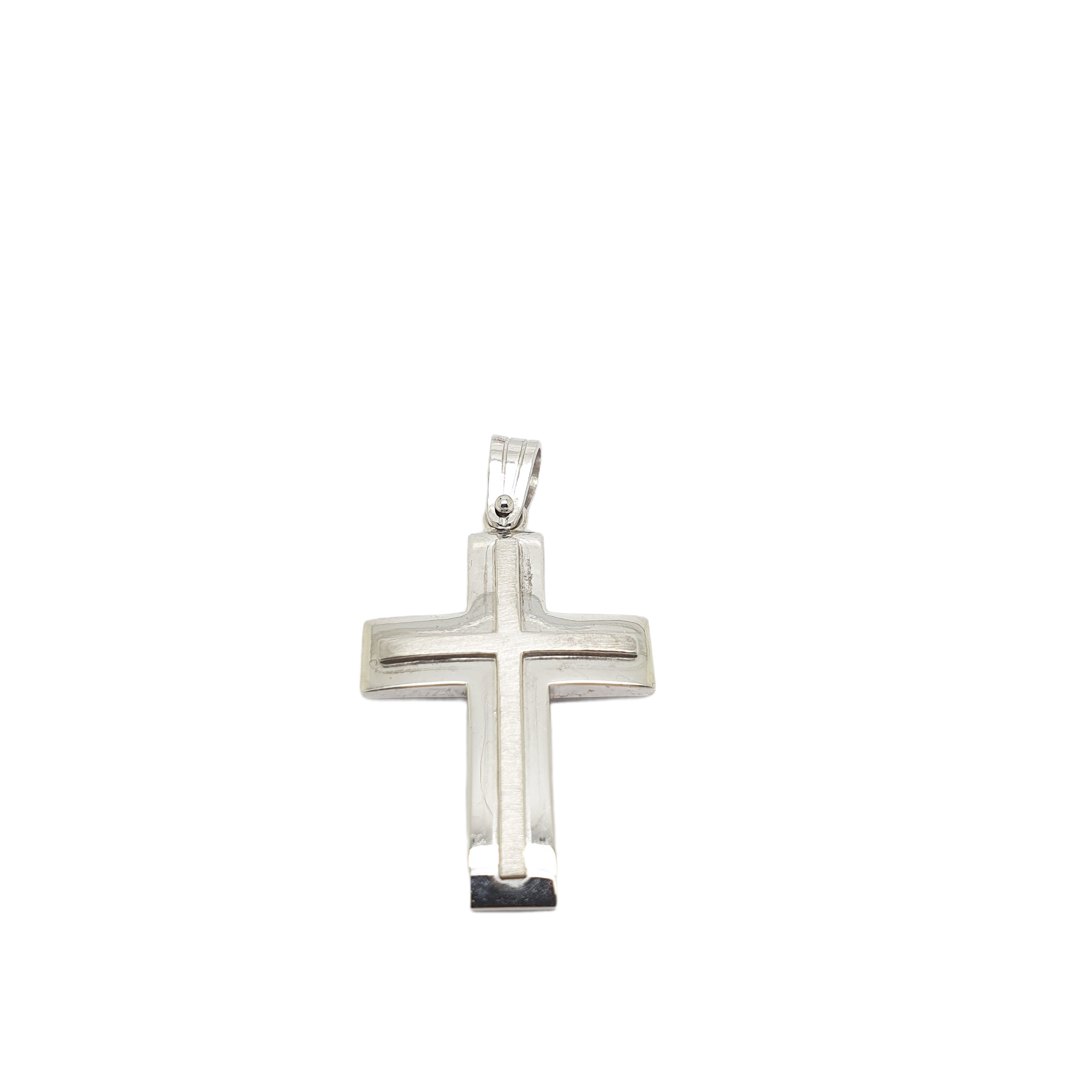 White gold cross k14 (code H1821)